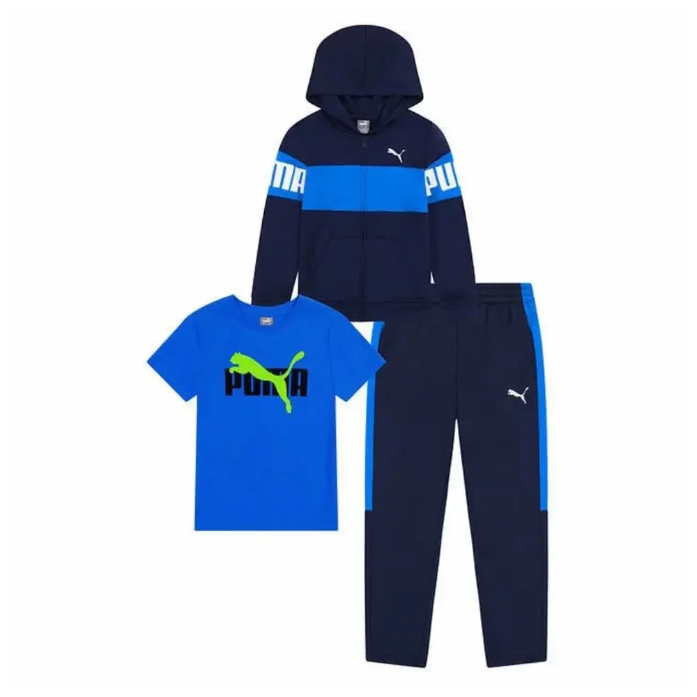 PUMA Kids' 3-piece Tech Fleece Blue Set size 2T